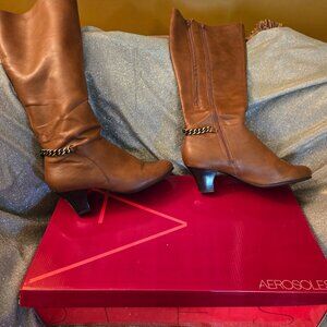 Aerosoles Knee-high Boots size  11 cognac